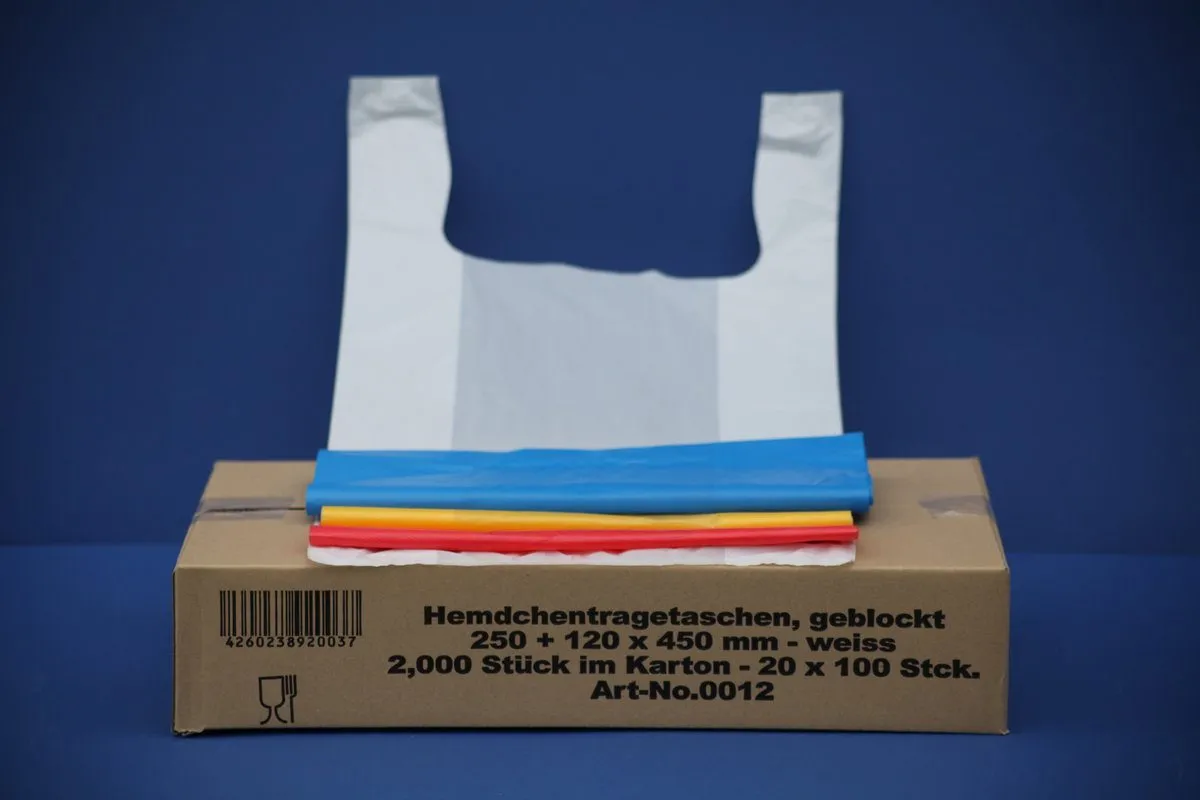 Hemdchentragetaschen, HDPE, Hemdchentragetaschen, HDPE,