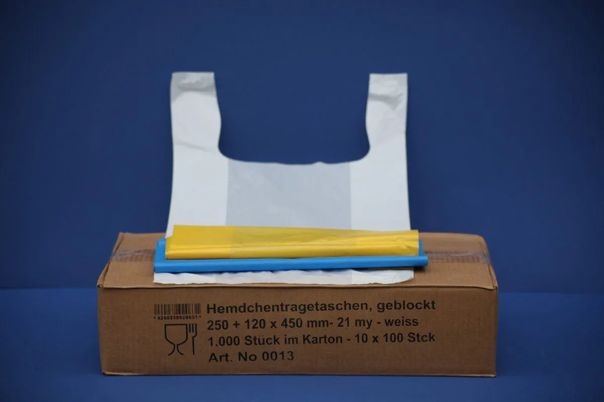 Jumbo-Tragetaschen, HDPE, 30 + 20 x 60 cm (14,9) Jumbo-Tragetaschen, HDPE, 30 + 20 x 60 cm (14,9)