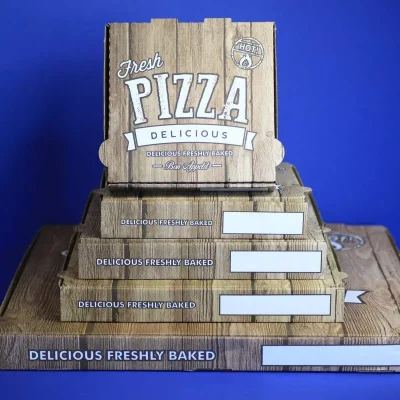 Pizza-Karton Modell Rollo,Rollo-, 28 x 8 + 7 cm, innen braun
