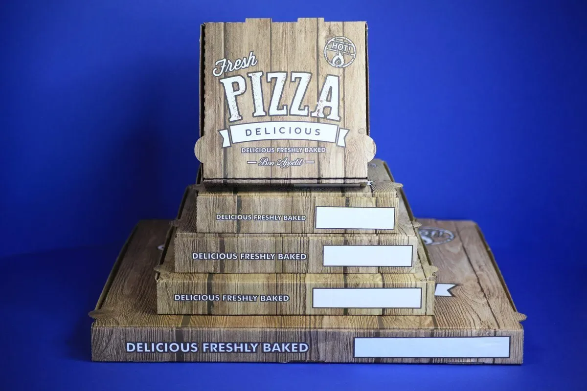 Pizza-Karton Modell Rollo,Rollo-, 28 x 8 + 7 cm, innen braun Pizza-Karton Modell Rollo,Rollo-, 28 x 8 + 7 cm, innen braun